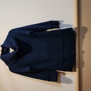 LOFT Deep Teal Blue Turtleneck Sweater